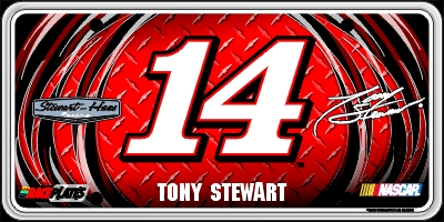 Diamond Series Race Plate #14 Tony Stewart