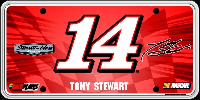 Signature Series Race Plate #14 Tony Stewart